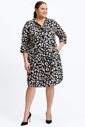 Sloane Plus Cheetah 3/4 Sleeve Dress