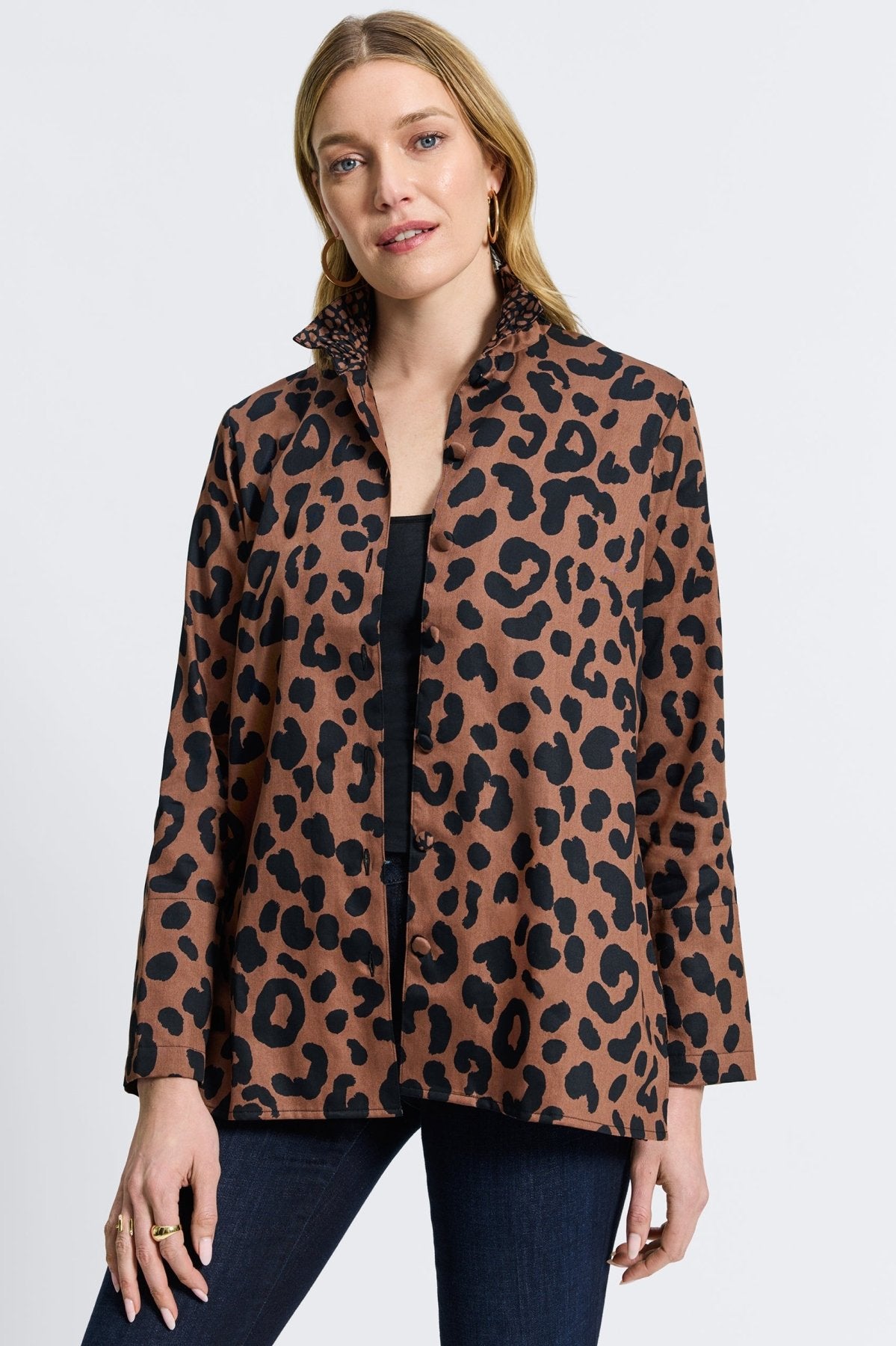 Carolina Cheetah Long Sleeve Shirt Jacket