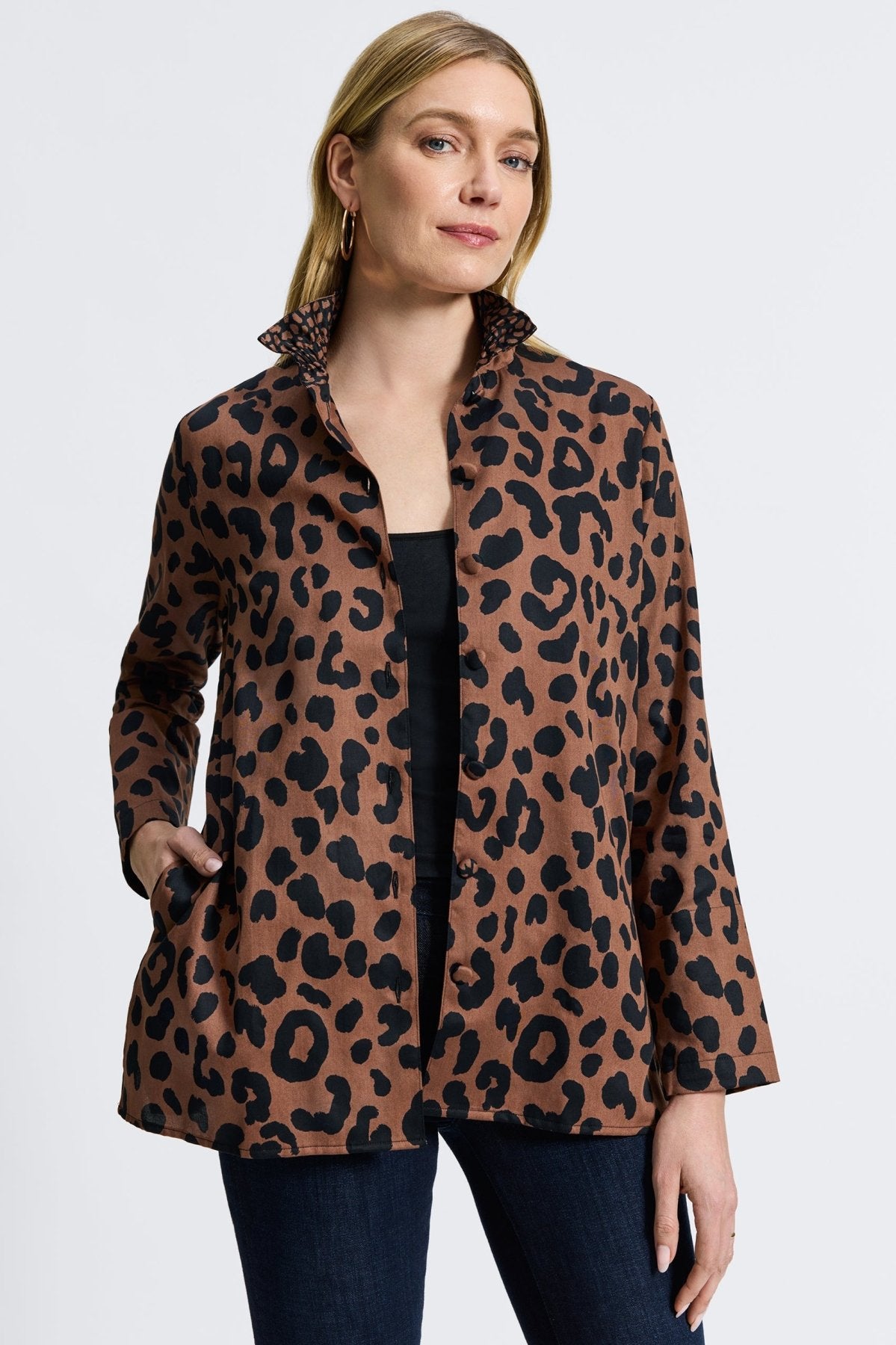 Carolina Cheetah Long Sleeve Shirt Jacket