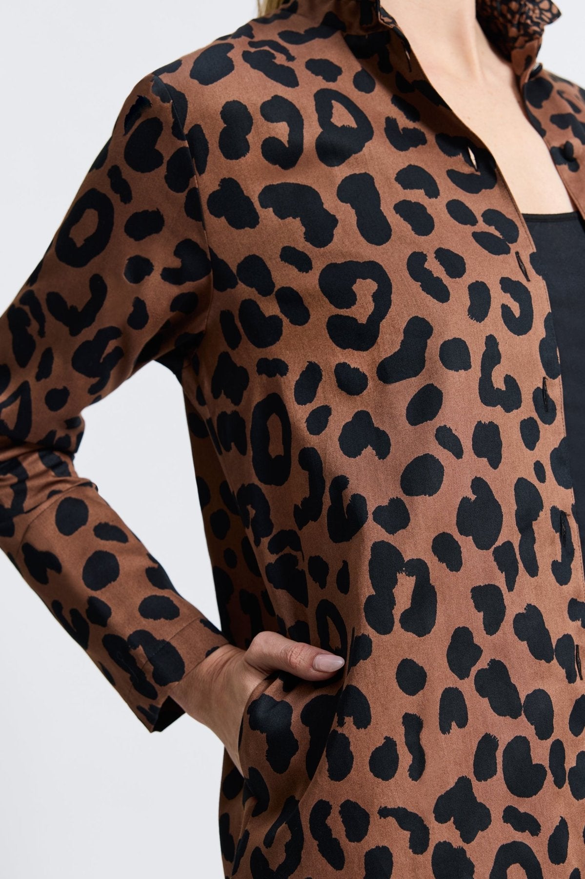 Carolina Cheetah Long Sleeve Shirt Jacket