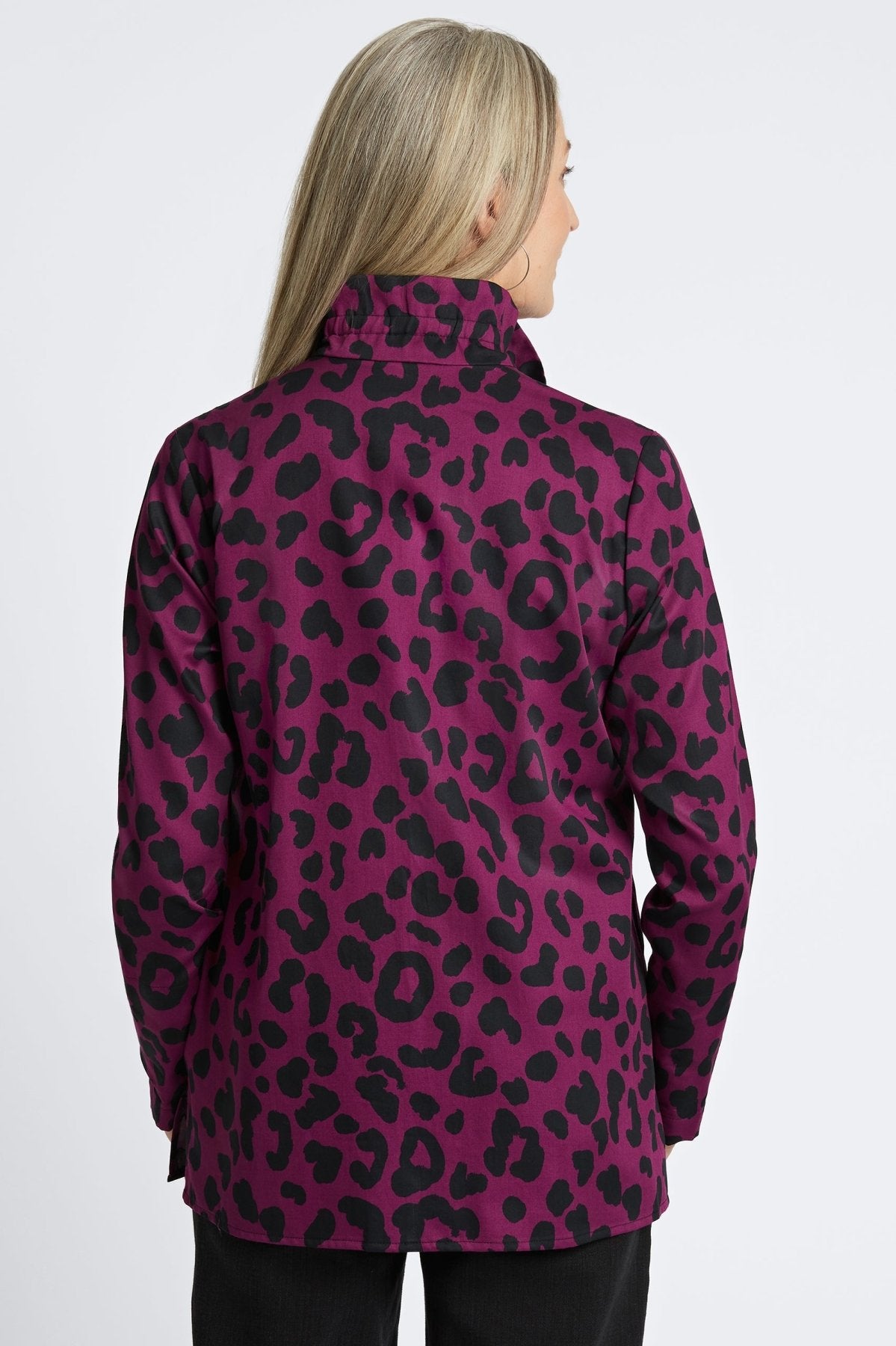 Carolina Cheetah Long Sleeve Shirt Jacket- Foxcroft