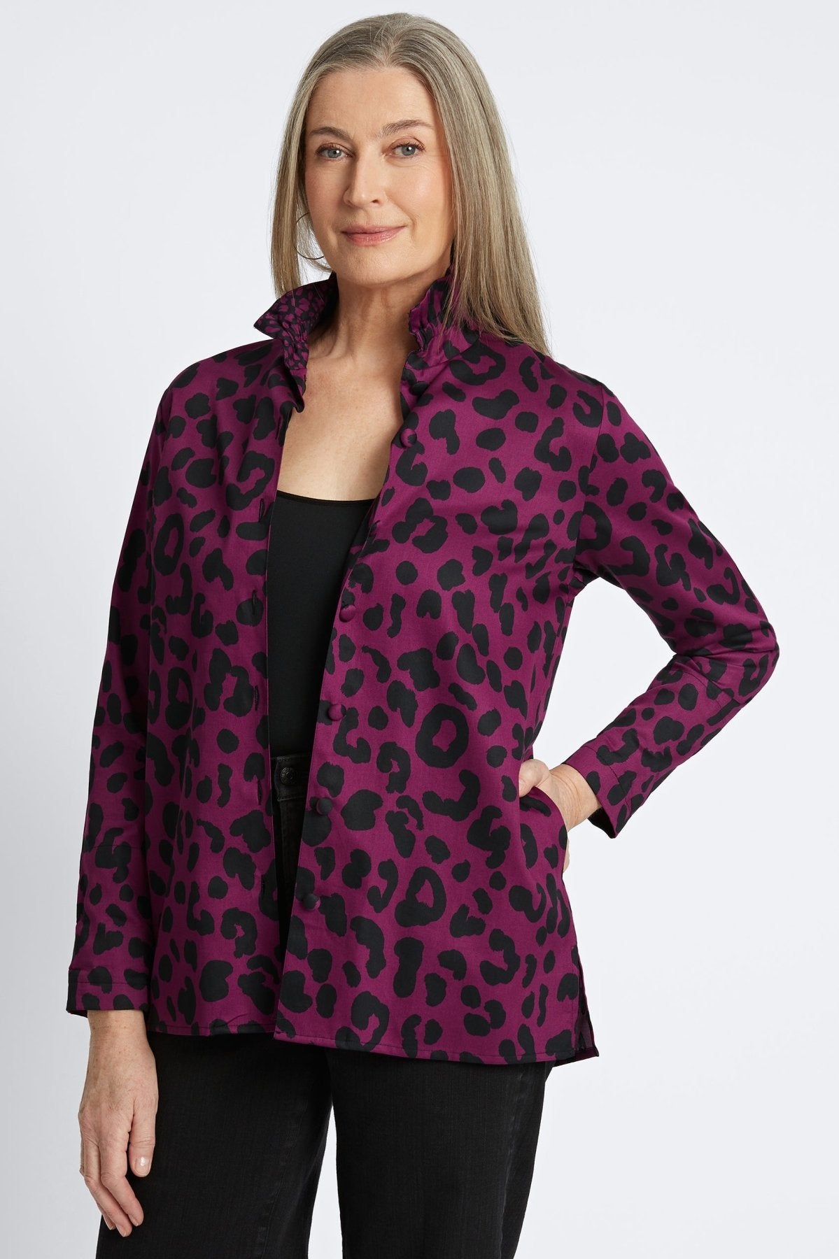 Carolina Cheetah Long Sleeve Shirt Jacket