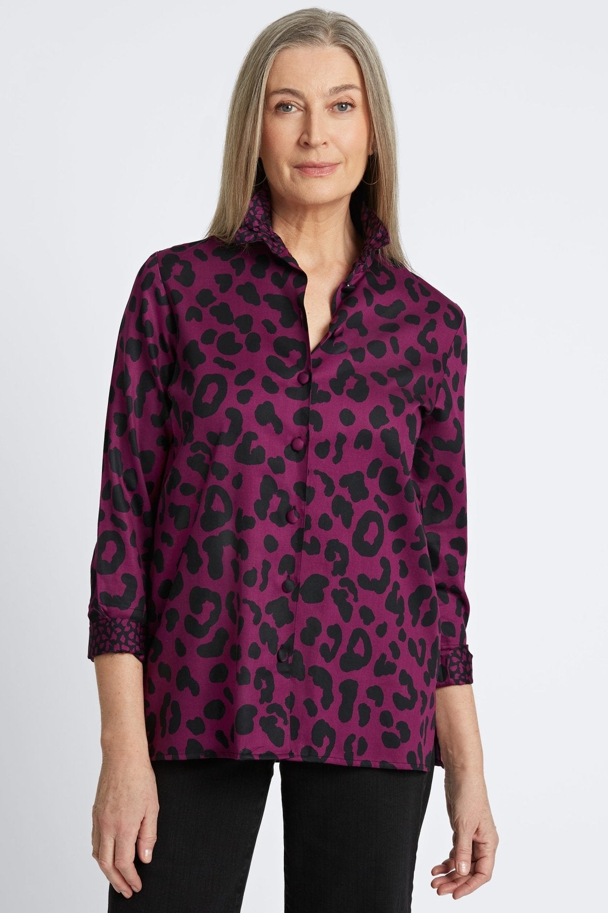 Leopard print shirt jacket hotsell
