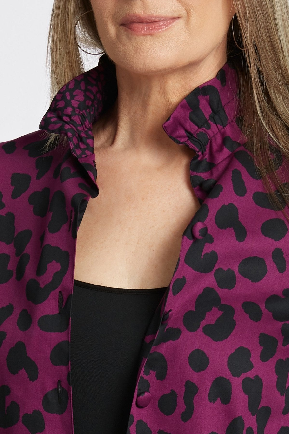 Carolina Cheetah Long Sleeve Shirt Jacket