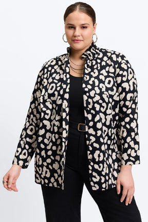 Carolina Plus Cheetah Shirt Long Sleeve Jacket