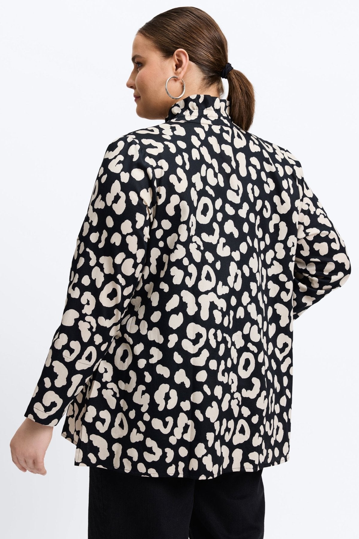 Carolina Plus Cheetah Shirt Long Sleeve Jacket