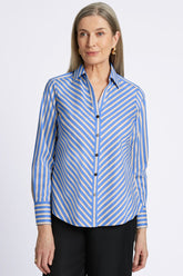 Mary No Iron Stretch Stripe Long Sleeve Shirt