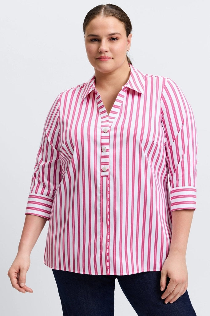 Haut Tropical Rose Extensible Kim Rogers Taille Plus 1X - Neuf Avec étiquettes (NWT)