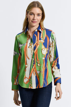 June Status Chain Long Sleeve Shirt- Foxcroft
