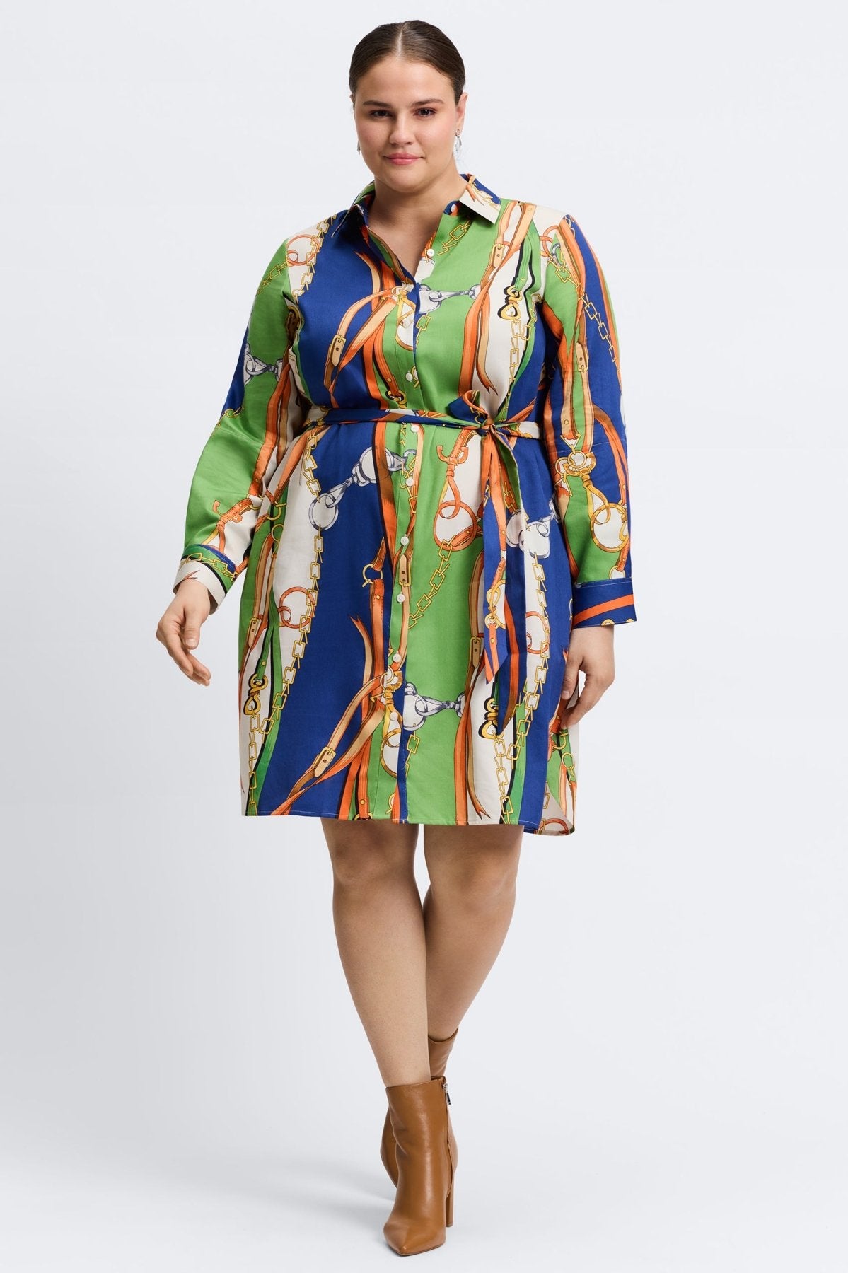 Rocca Plus Status Chain Long Sleeve Dress