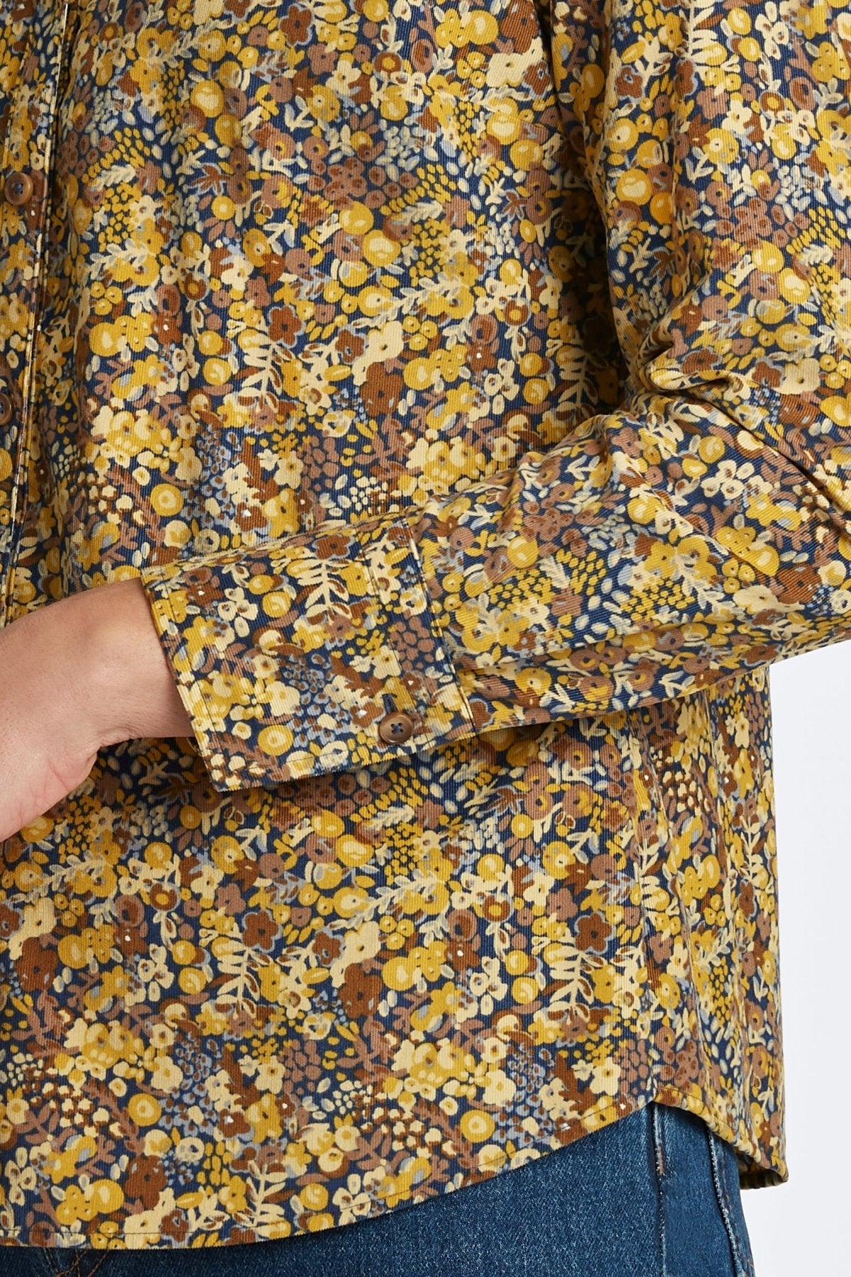 Mary Ditsy Floral Corduroy Long Sleeve Shirt