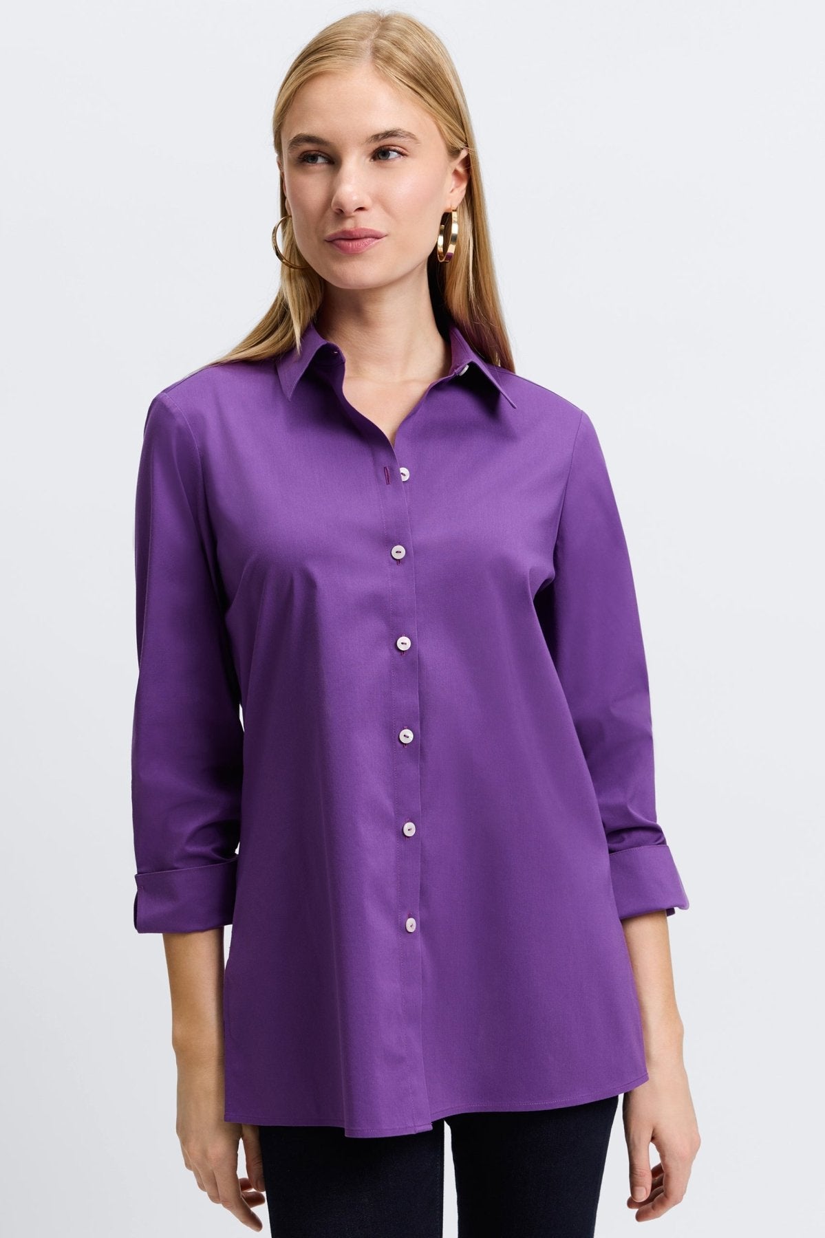 Evelyn No Iron Stretch 3/4 Sleeve Shirt
