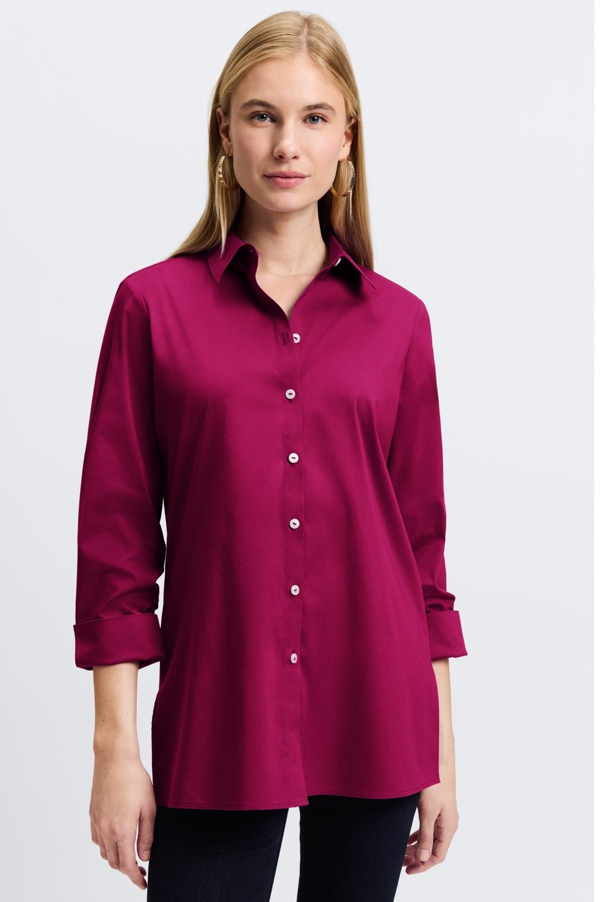 Evelyn No Iron Stretch 3/4 Sleeve Shirt
