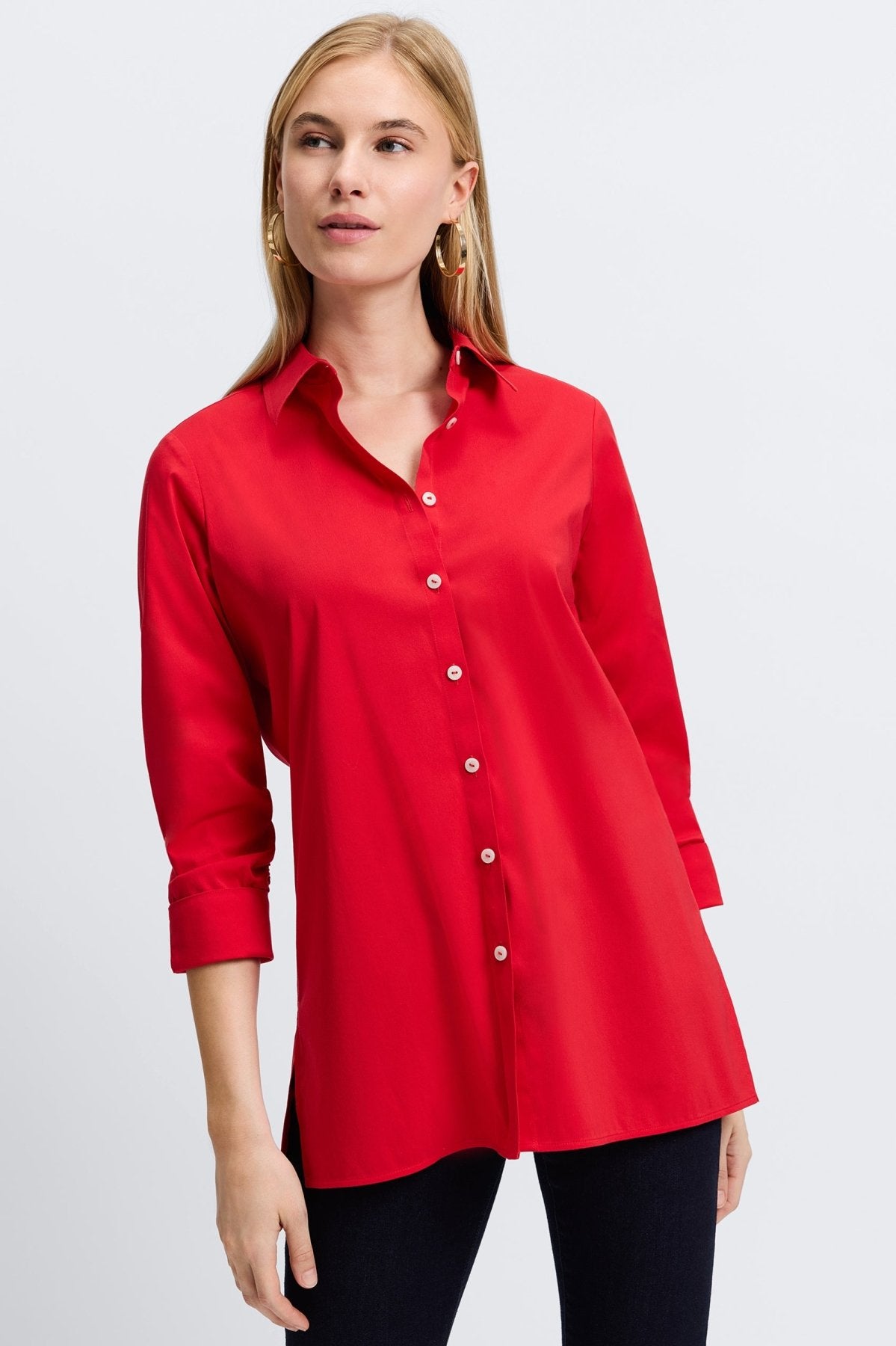 Evelyn No Iron Stretch 3/4 Sleeve Shirt