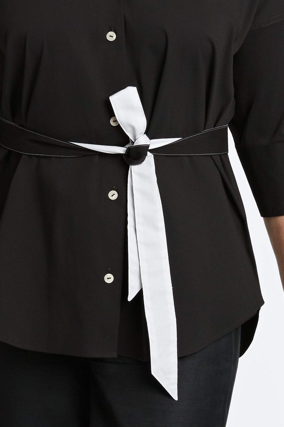 Avery Stretch Matte Sateen No Iron 3/4 Sleeve Shirt