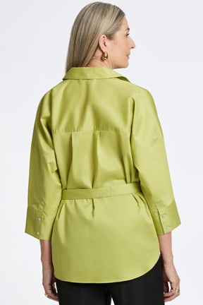 Avery Stretch Matte Sateen No Iron 3/4 Sleeve Shirt