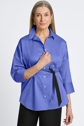 Avery No Iron Stretch Matte Sateen Long Sleeve Shirt