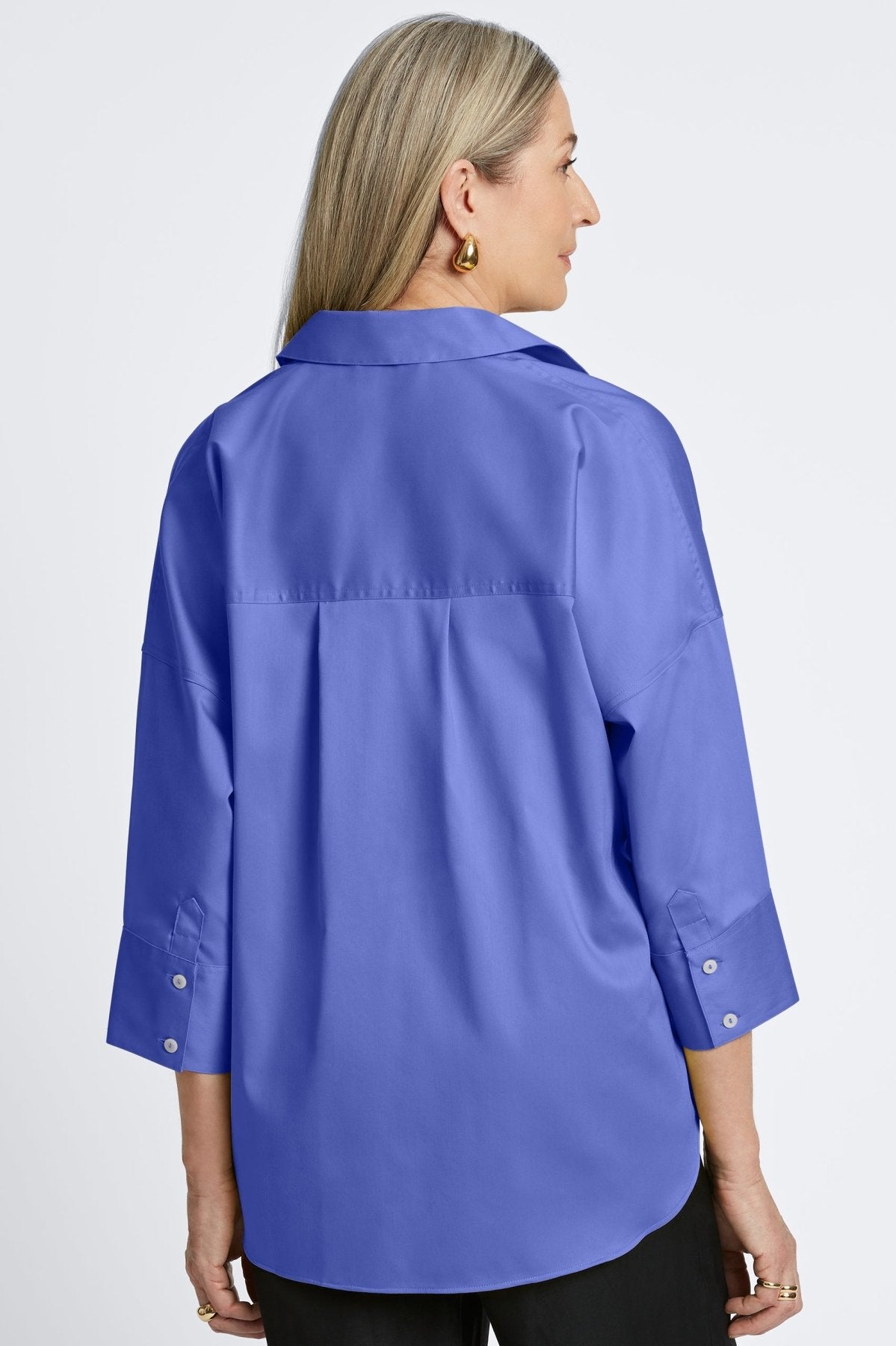 Avery No Iron Stretch Matte Sateen Long Sleeve Shirt