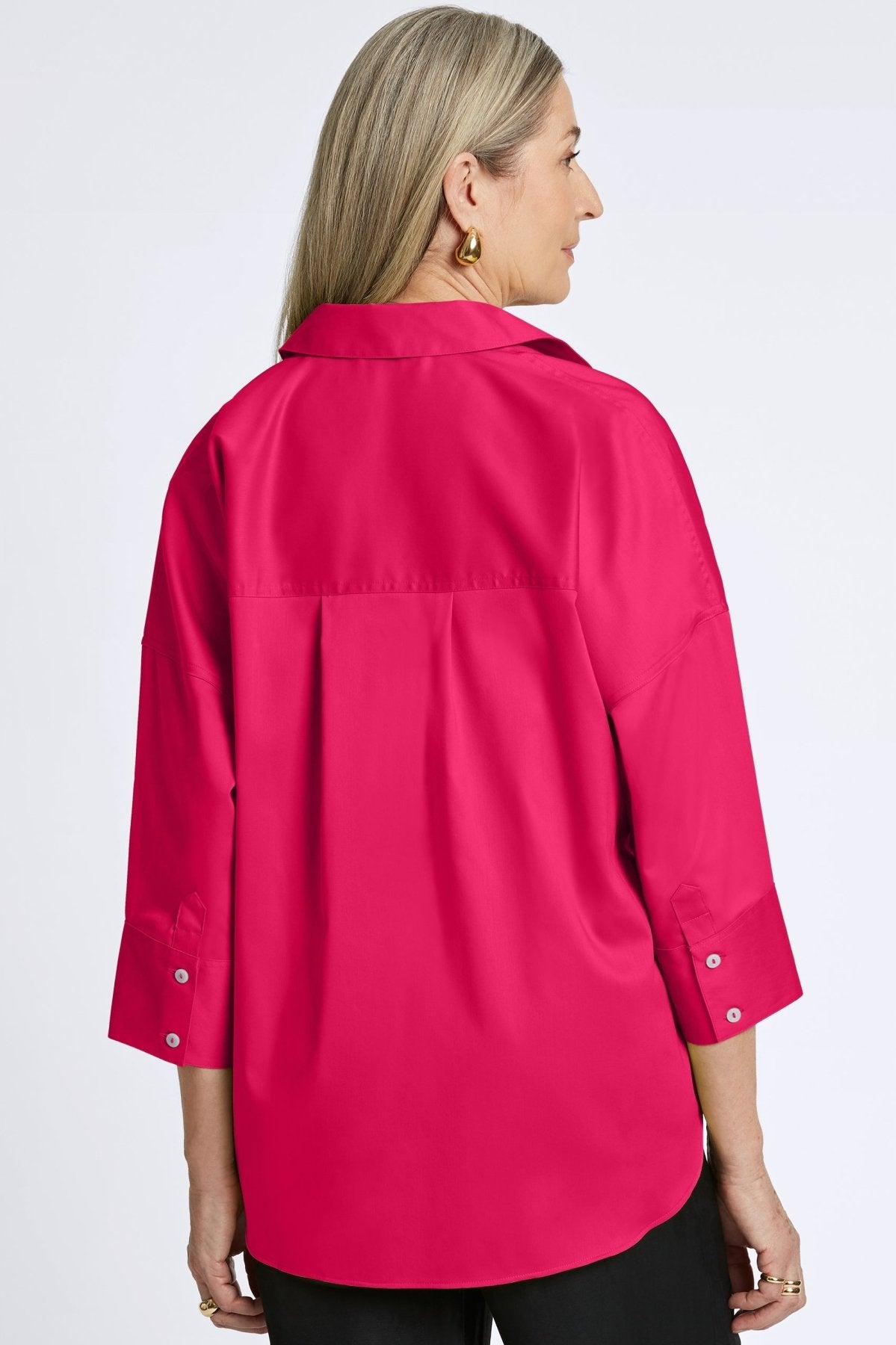 Avery No Iron Stretch Matte Sateen Long Sleeve Shirt