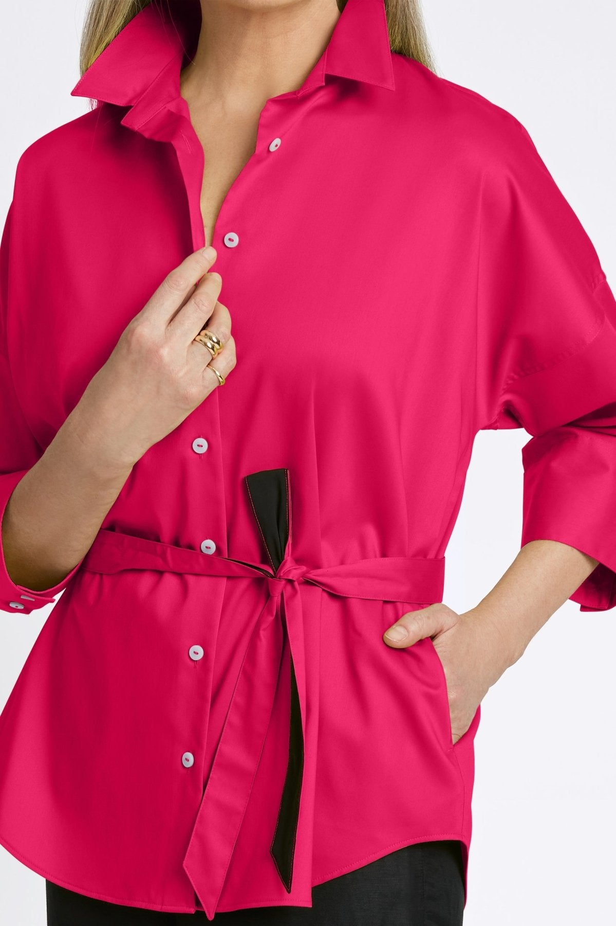 Avery No Iron Stretch Matte Sateen Long Sleeve Shirt