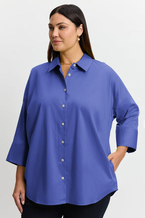 Avery Plus No Iron Stretch Matte Sateen Long Sleeve Shirt