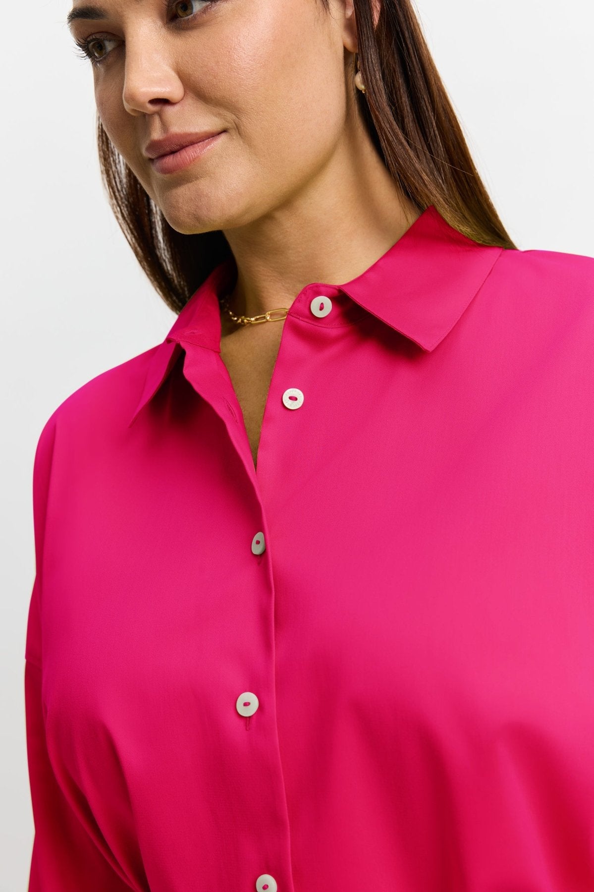 Avery Plus No Iron Stretch Matte Sateen Long Sleeve Shirt