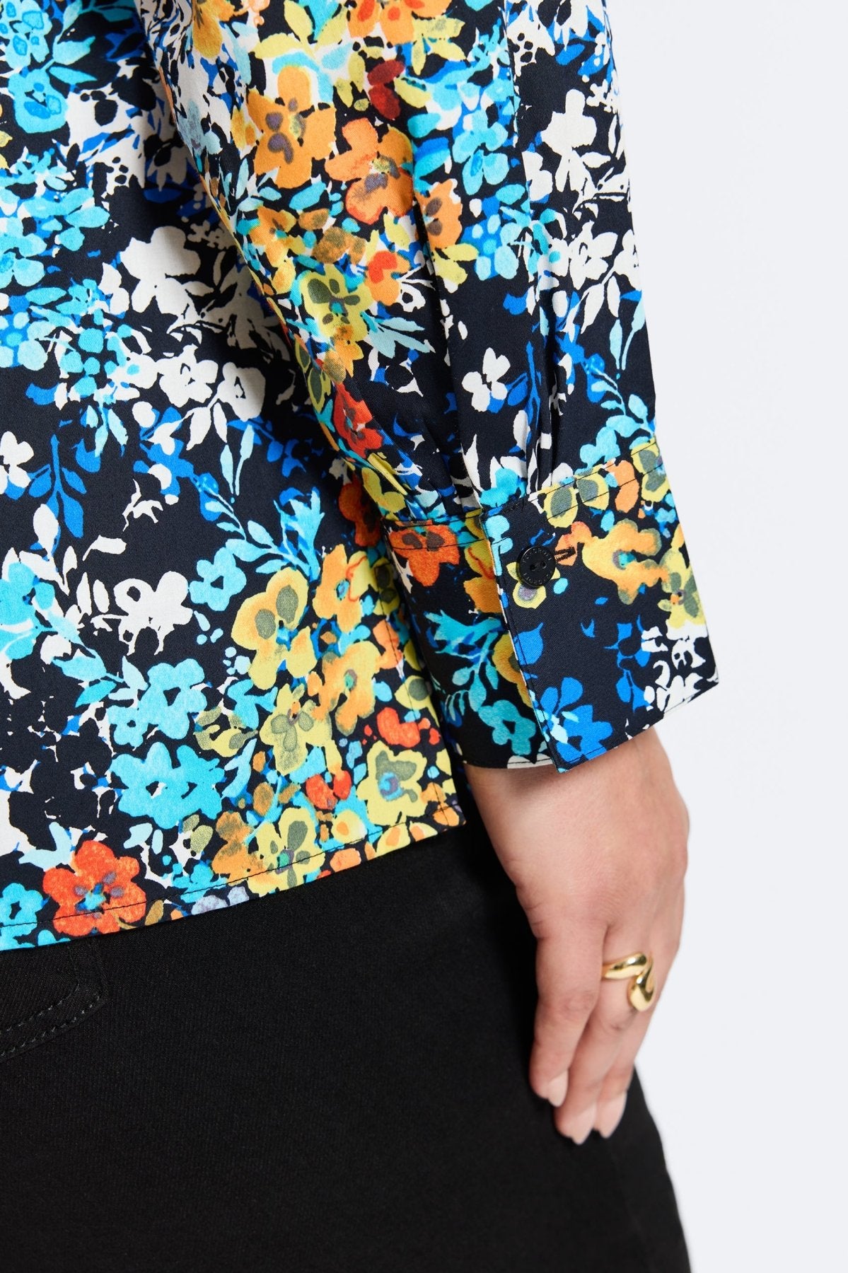 Katie Plus Floral Clusters Long Sleeve Shirt