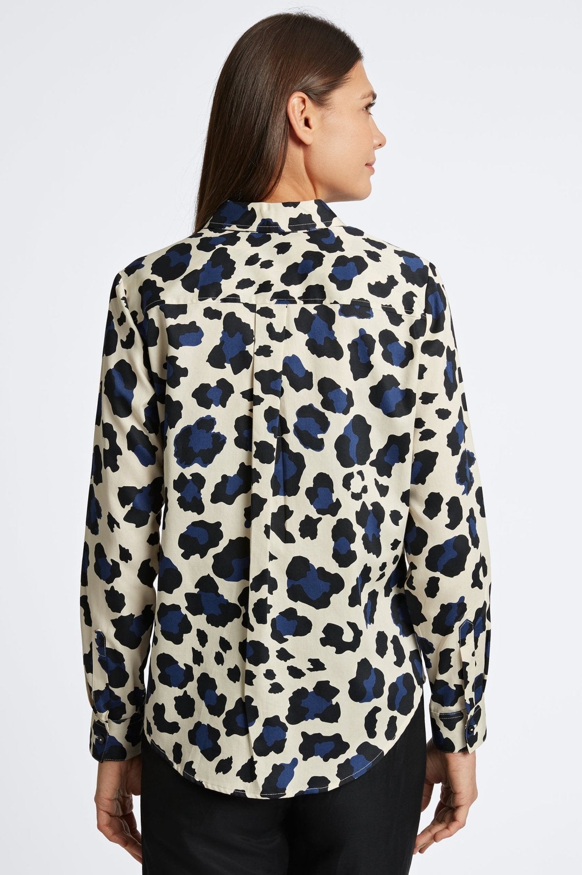 Charlie Large Cheetah With Border Long Sleeve Shirt