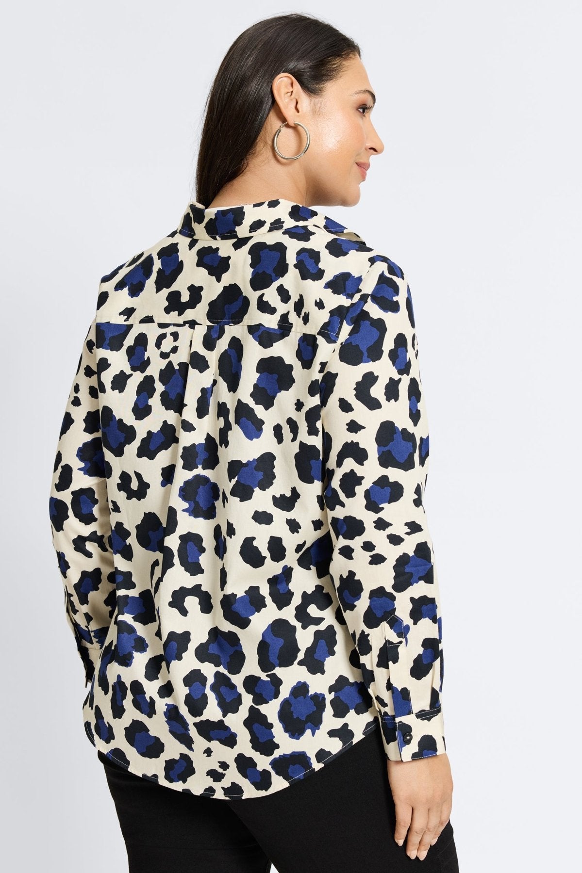 Charlie Plus Large Cheetah With Border Long Sleeve Shirt