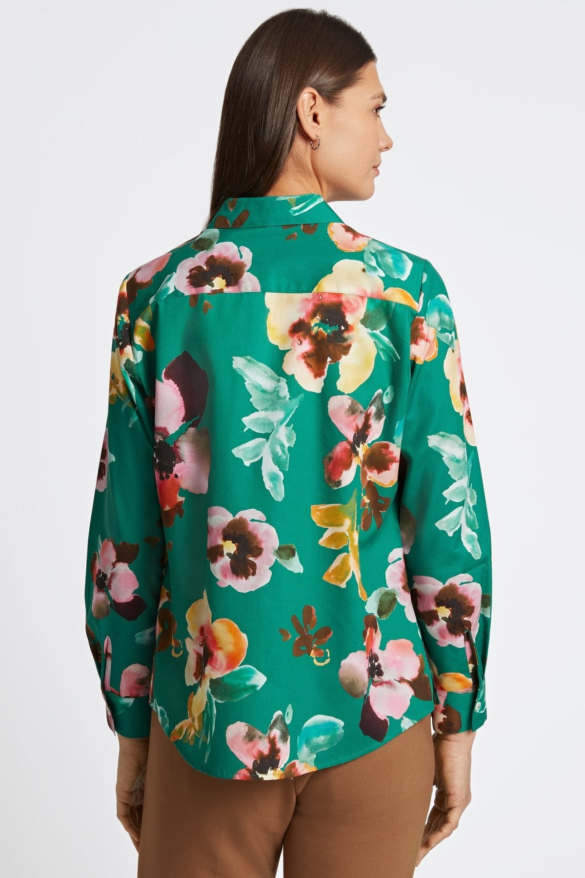 Zoey Watercolor Floral Long Sleeve Shirt