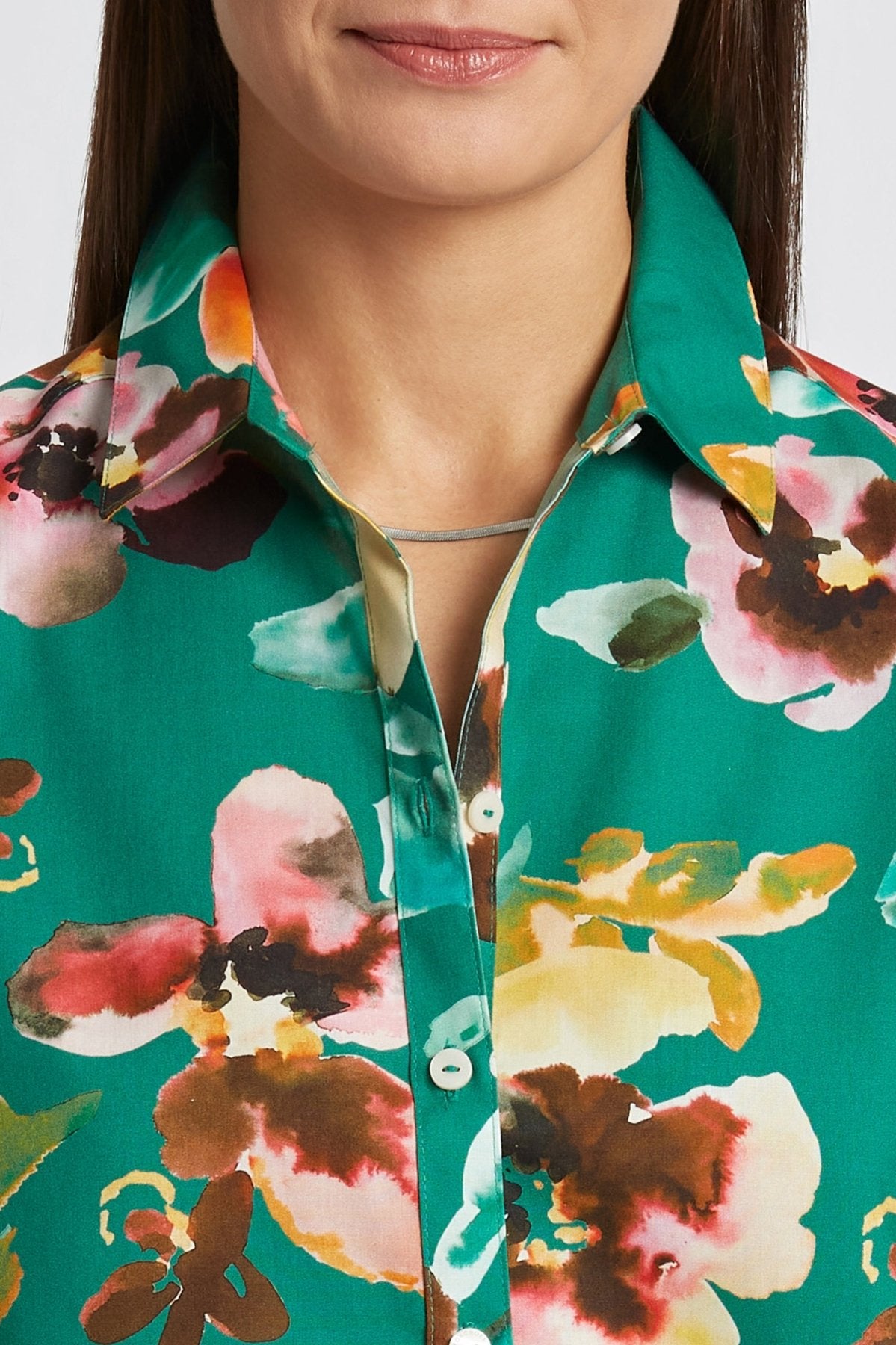 Zoey Watercolor Floral Long Sleeve Shirt