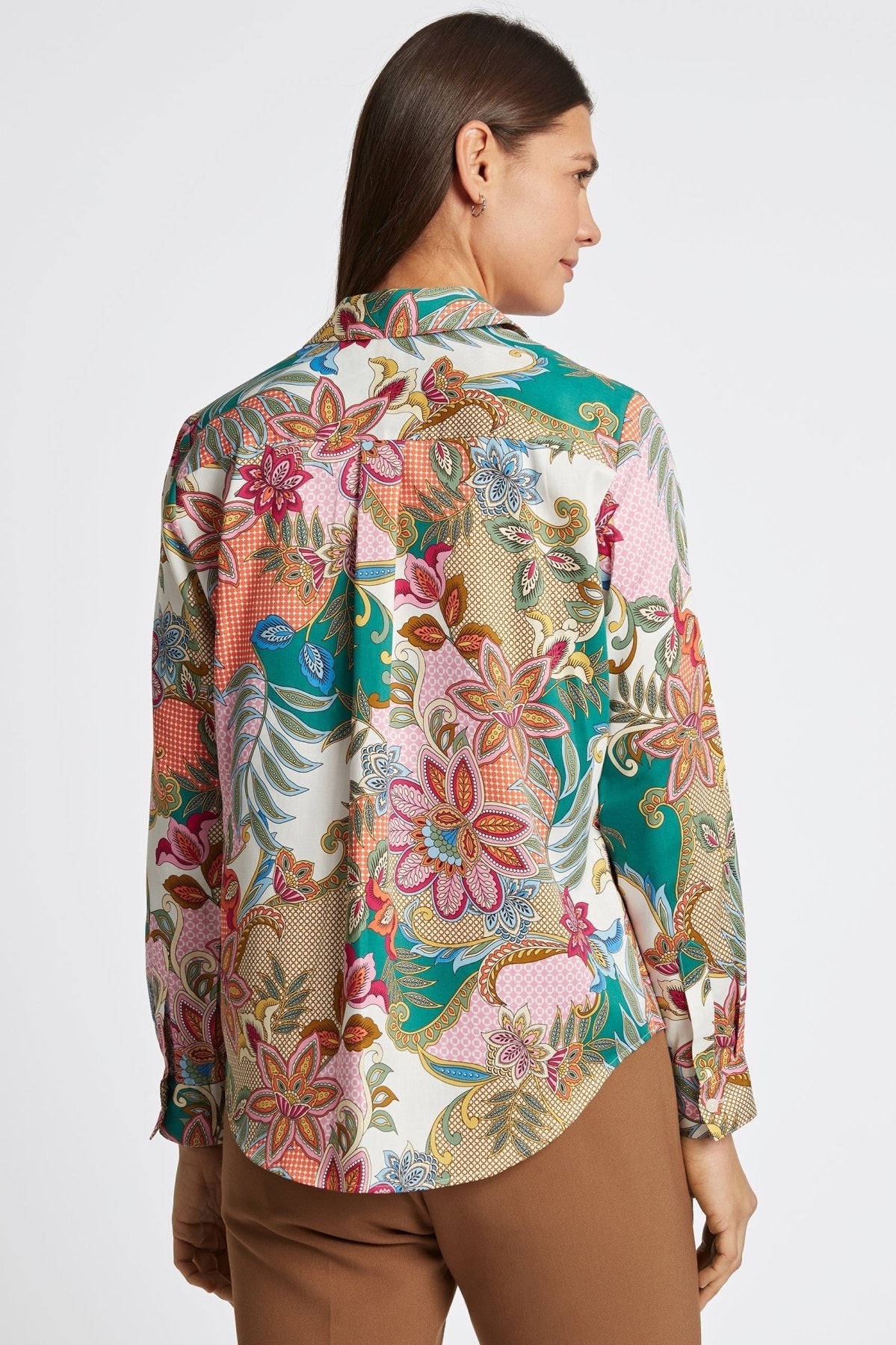 Charlie Jacobean Floral Long Sleeve Shirt