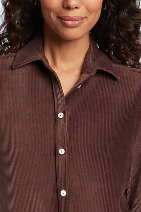 Maddy Plush Cord Long Sleeve Shirt