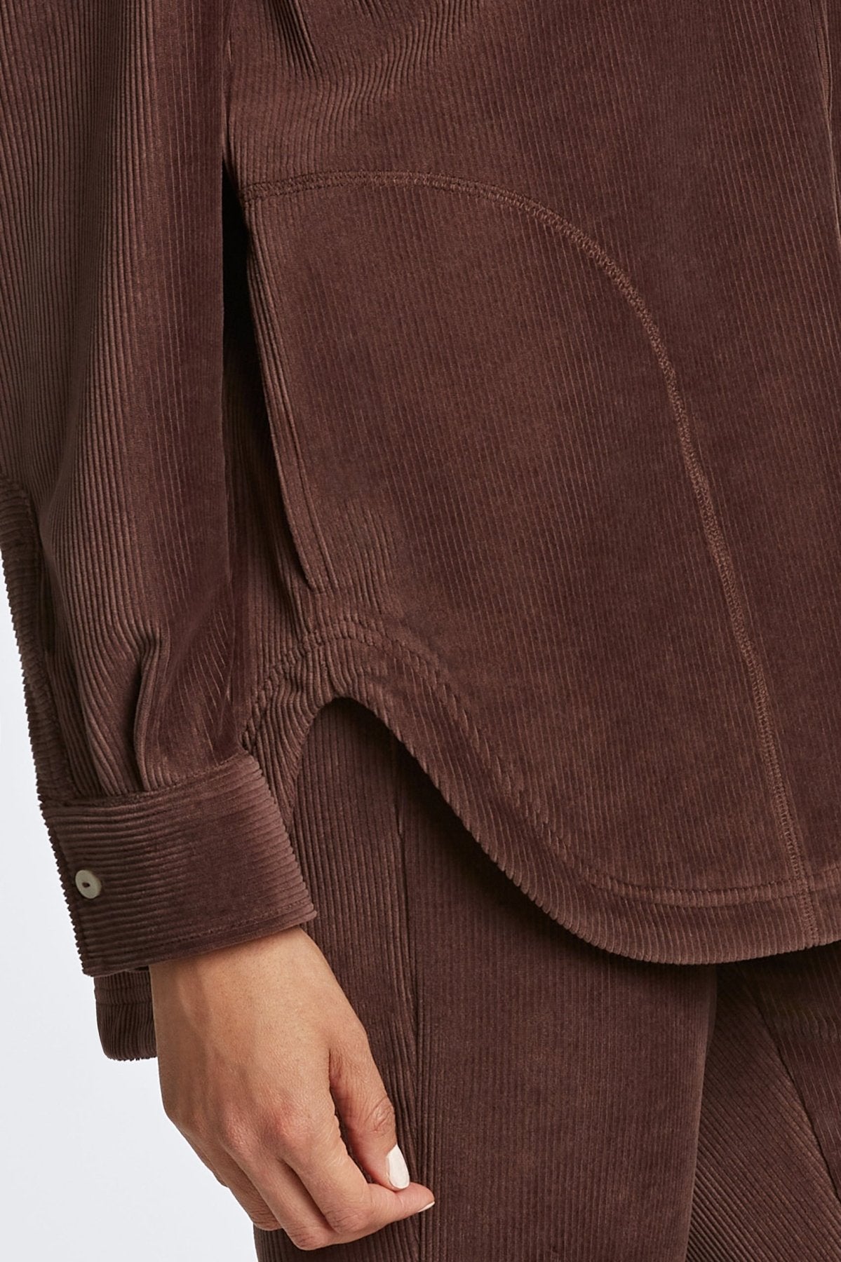 Maddy Plush Cord Long Sleeve Shirt
