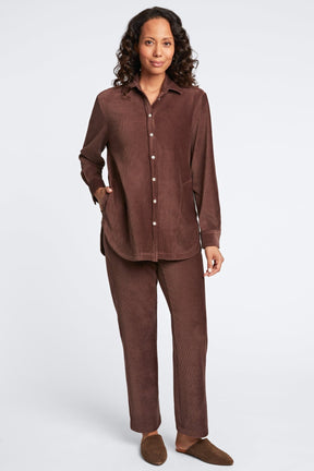 Maddy Plush Cord Long Sleeve Shirt