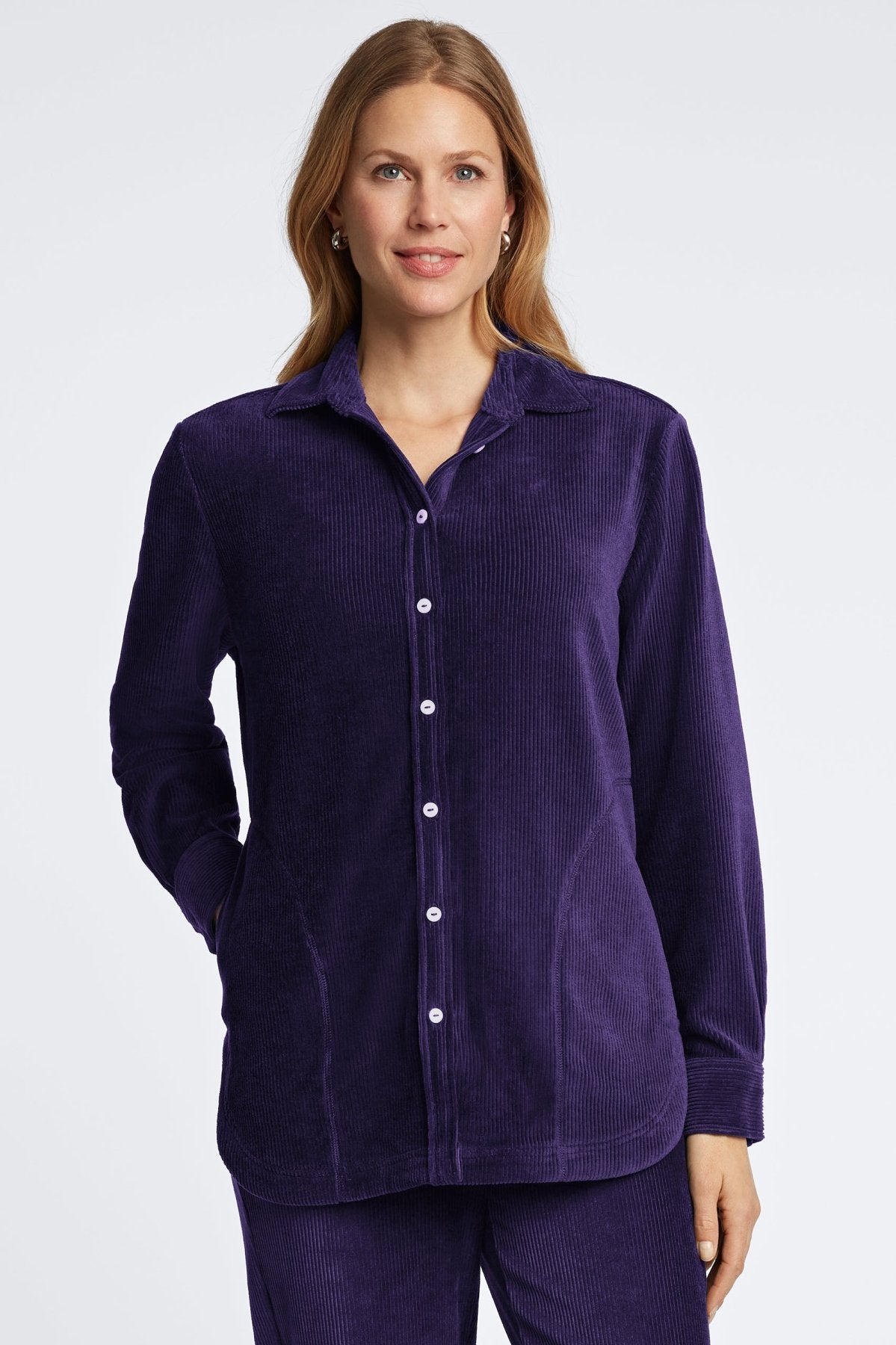 Maddy Plush Cord Long Sleeve Shirt