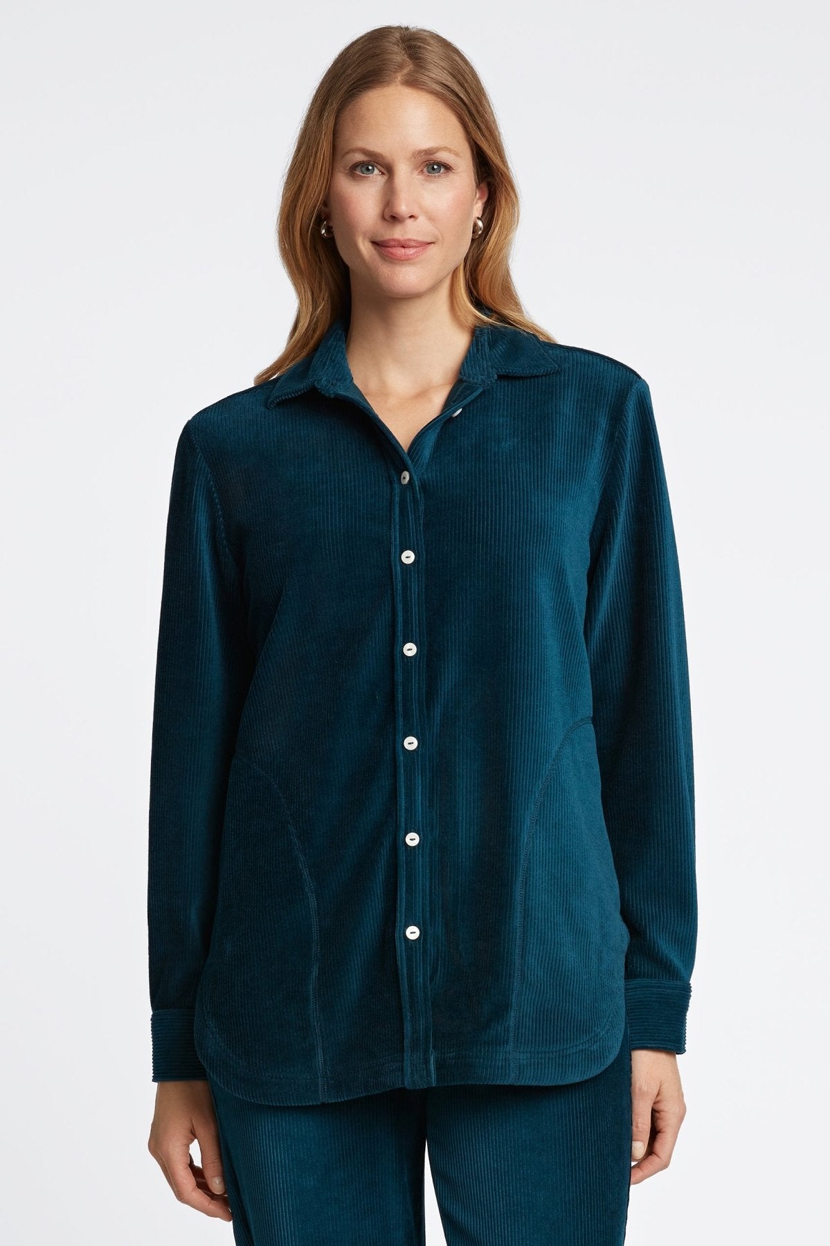 Maddy Plush Cord Long Sleeve Shirt