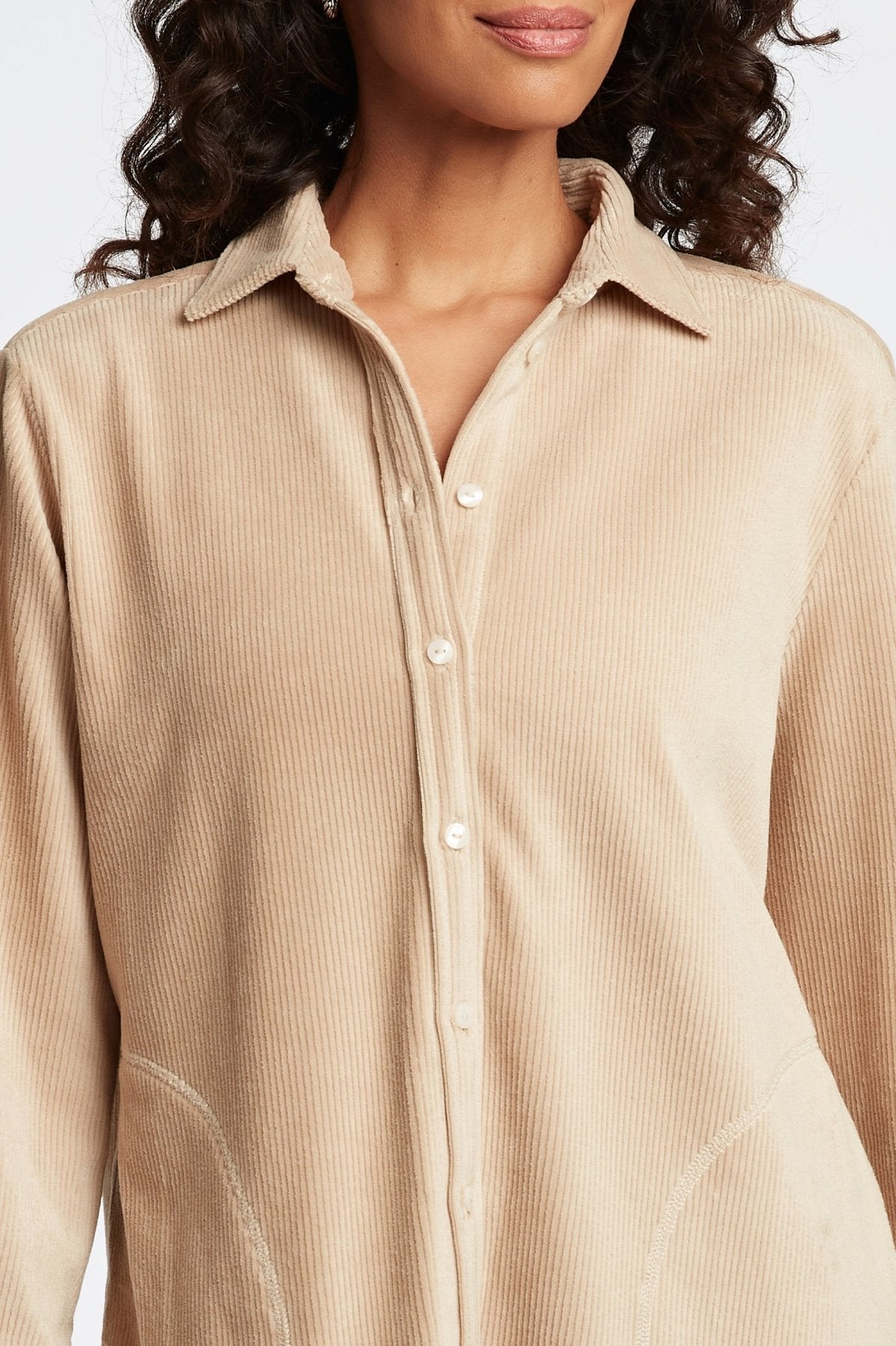 Maddy Plush Cord Long Sleeve Shirt