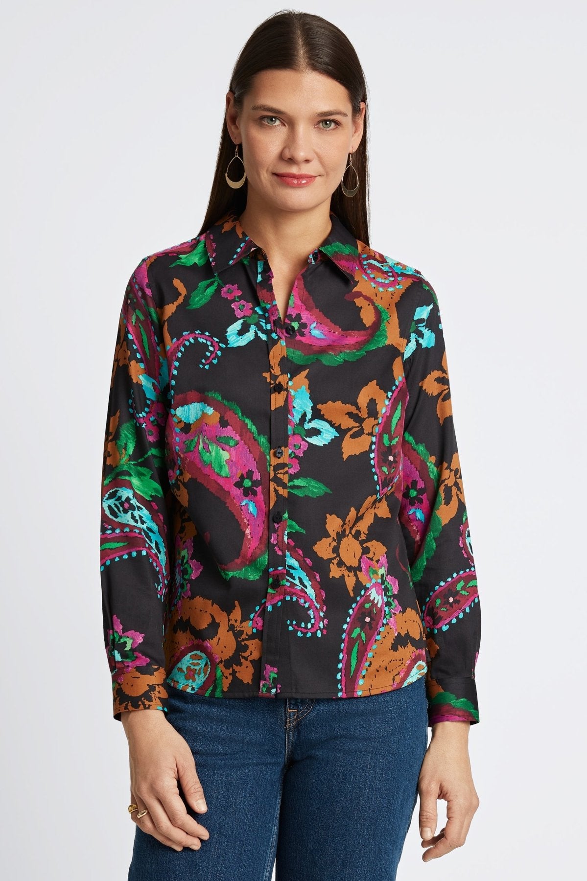 Hampton Painted Paisley Long Sleeve Shirt