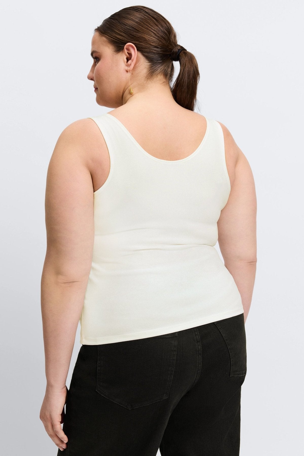 Georgia Plus Knit Crepe Sleeveless Tank