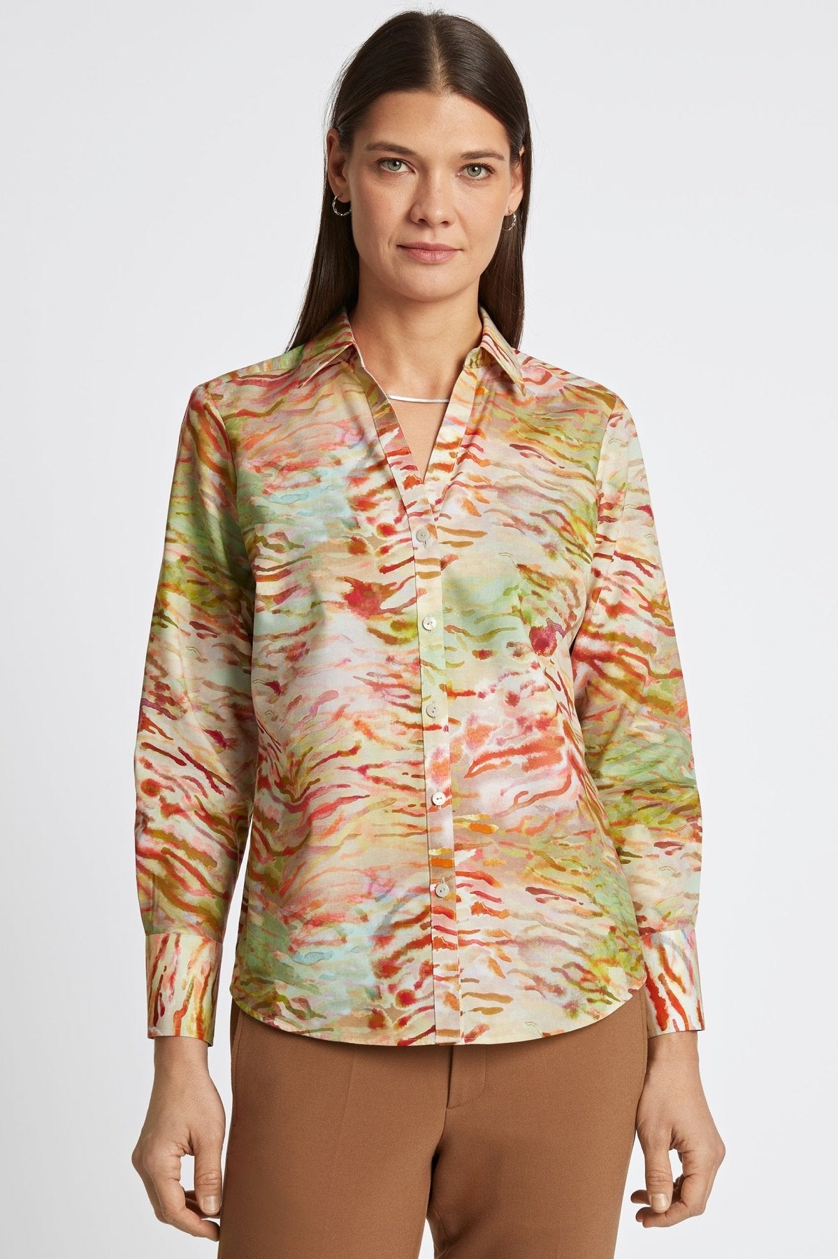 Mary Watercolor Zebra Long Sleeve Shirt