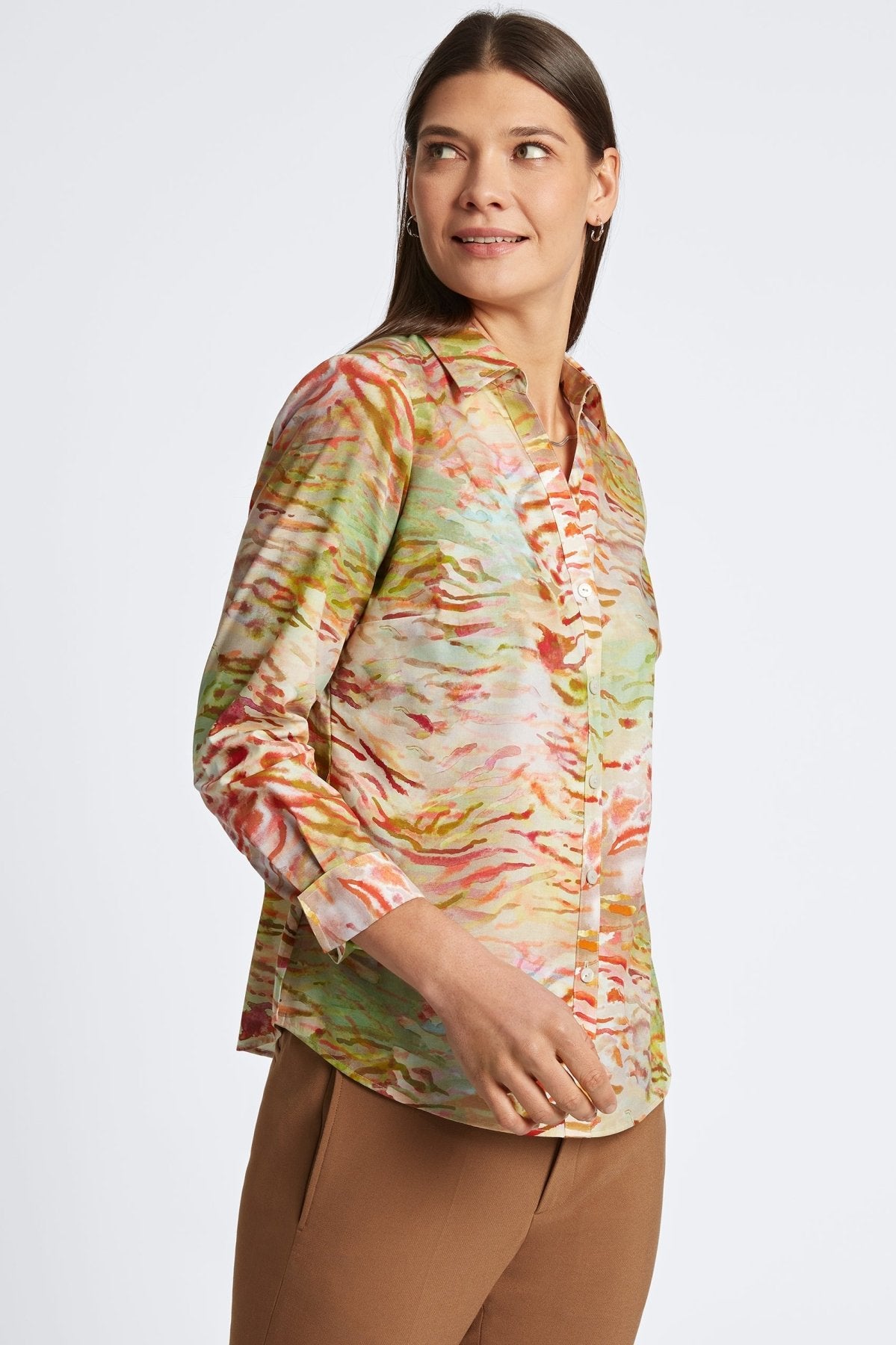 Mary Watercolor Zebra Long Sleeve Shirt