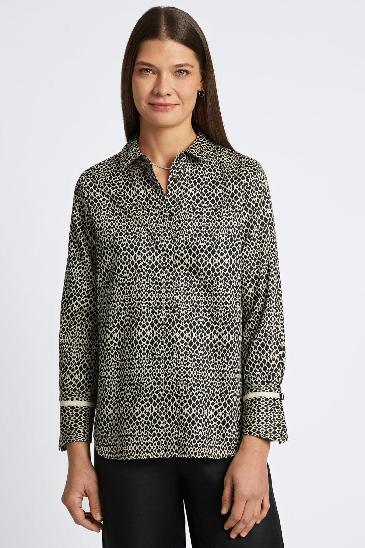 Iris Abstract Snakeskin Long Sleeve Tunic