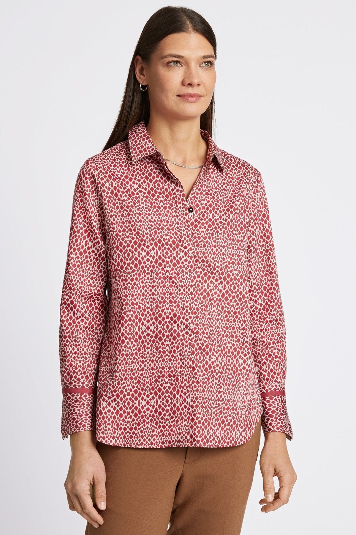 Iris Abstract Snakeskin Long Sleeve Tunic