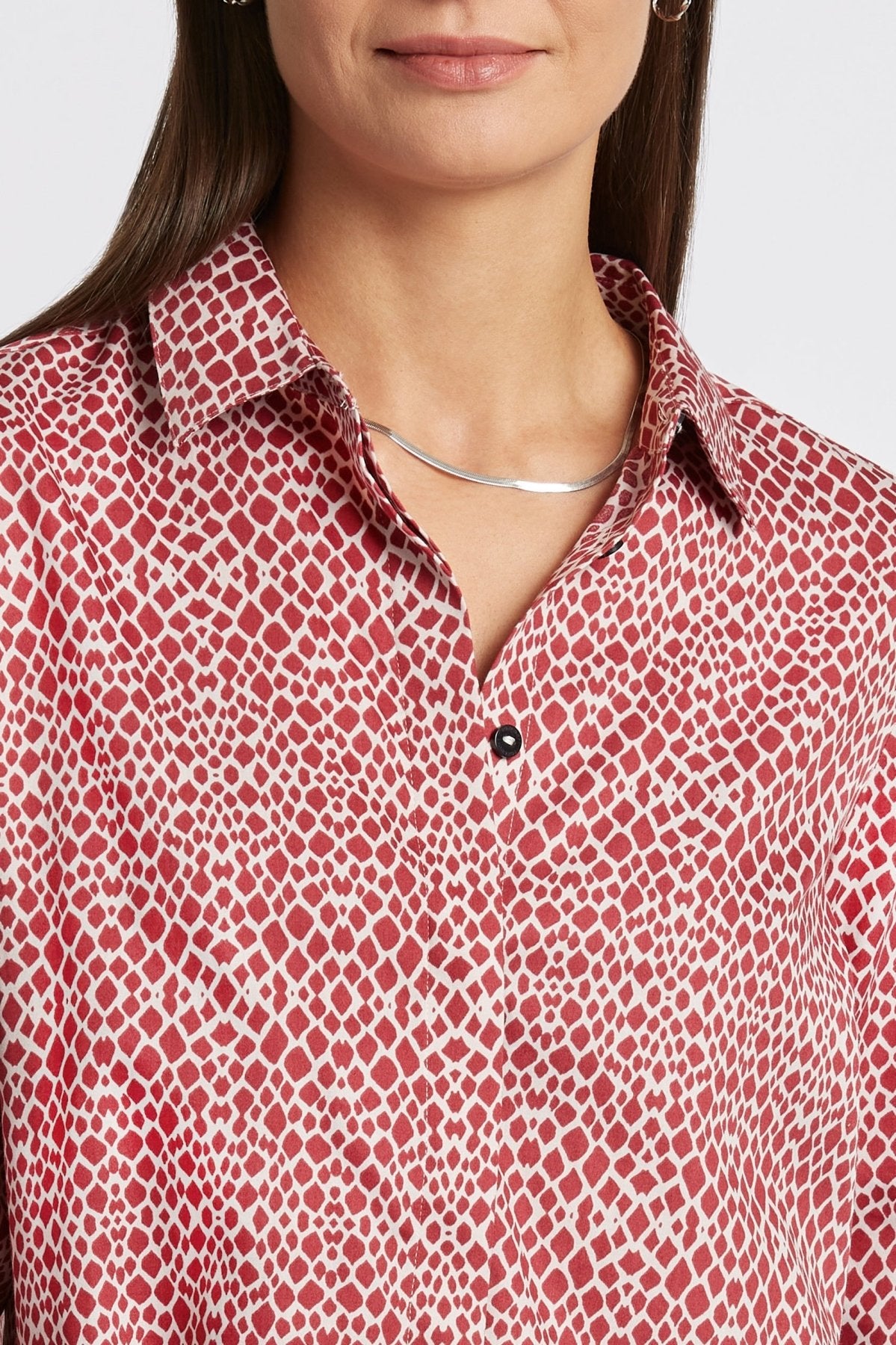 Iris Abstract Snakeskin Long Sleeve Tunic