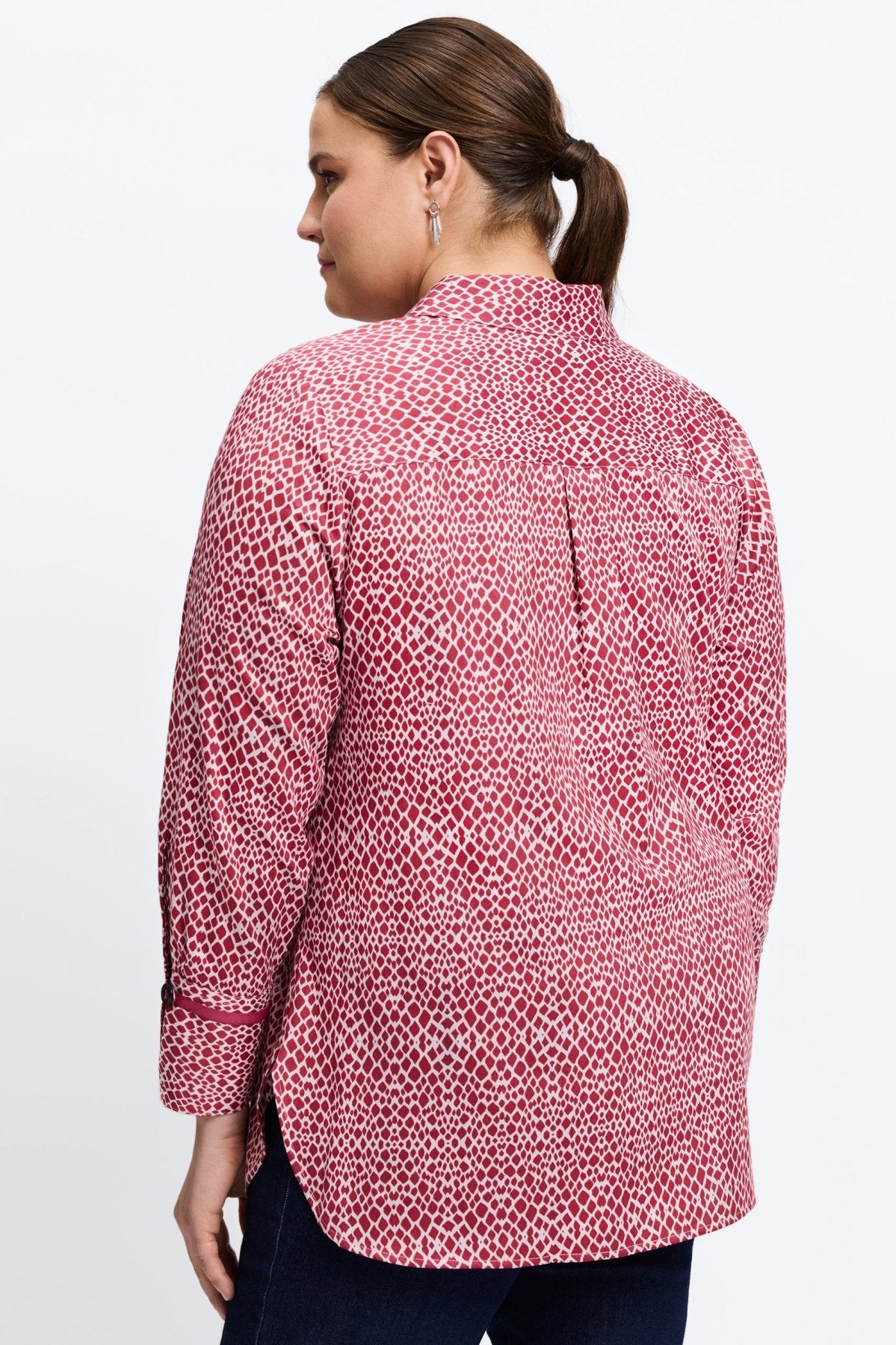 Iris Plus Abstract Snakeskin Long Sleeve Tunic