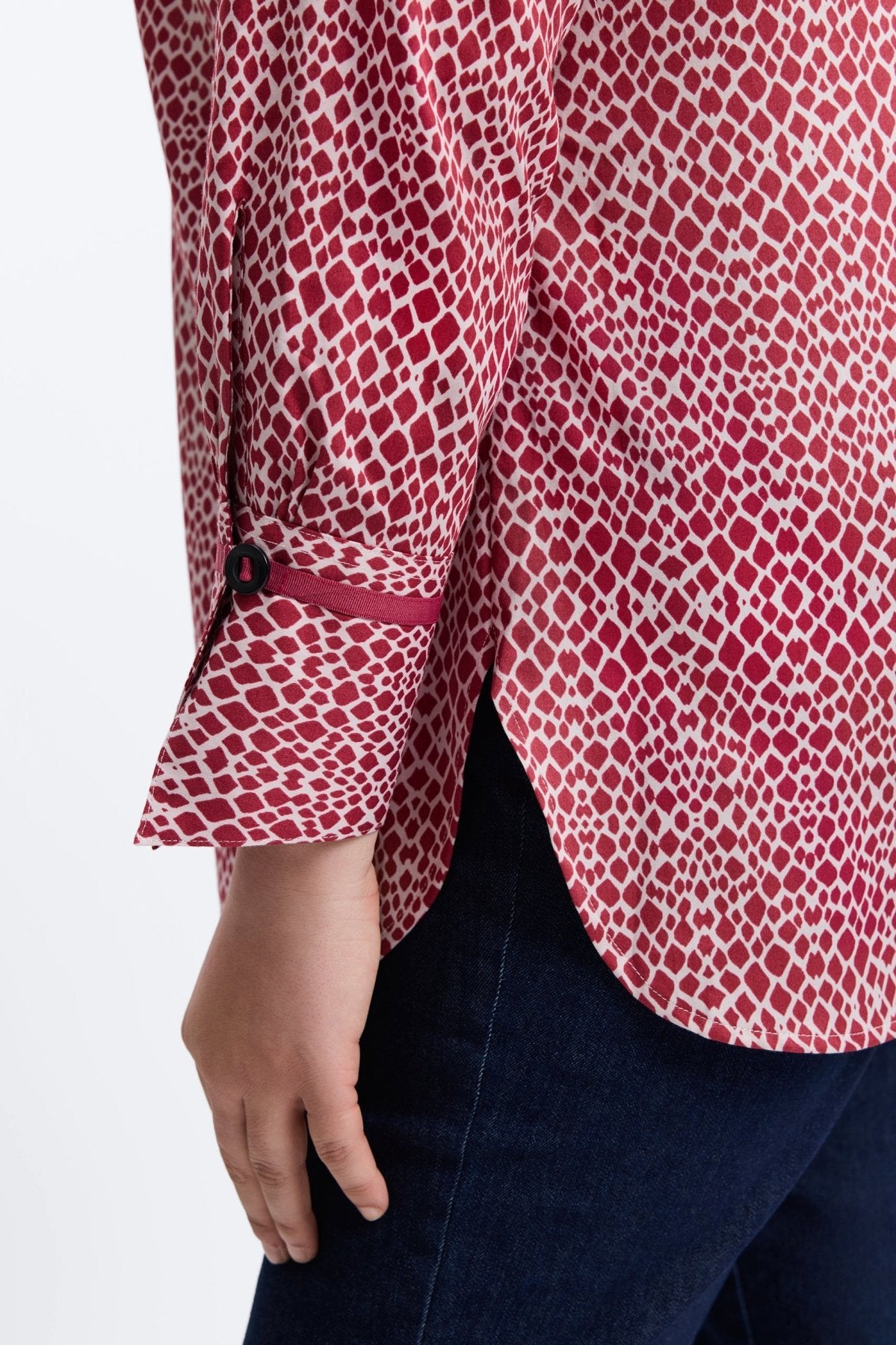 Iris Plus Abstract Snakeskin Long Sleeve Tunic