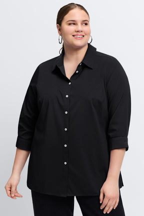 Evelyn Plus No Iron Stretch 3/4 Sleeve Shirt