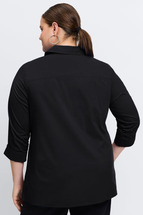 Evelyn Plus No Iron Stretch 3/4 Sleeve Shirt