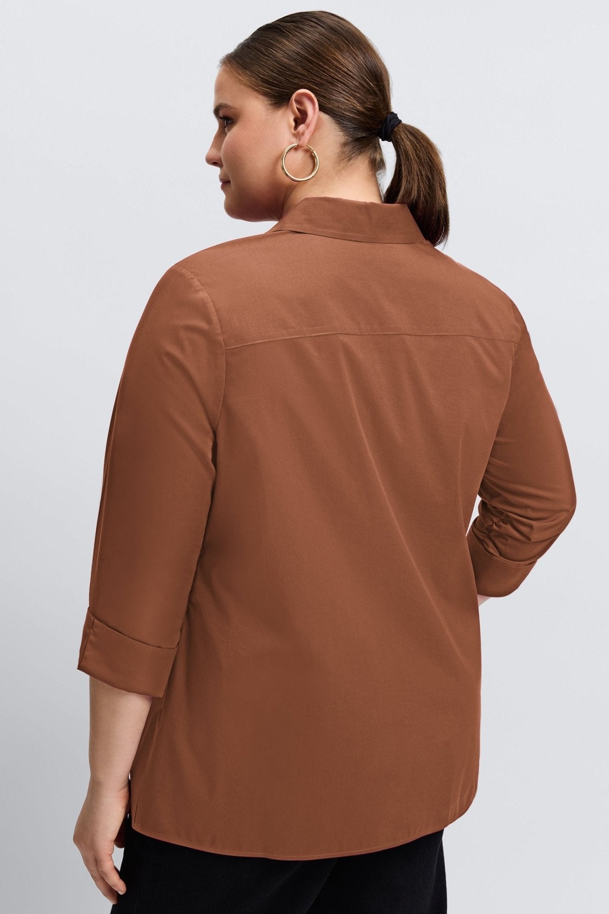 Evelyn Plus No Iron Stretch 3/4 Sleeve Shirt